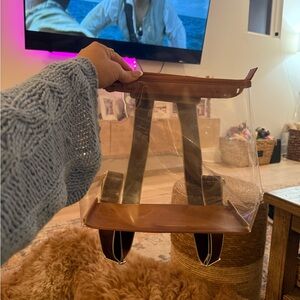 Draper James Clear and Brown Backpack